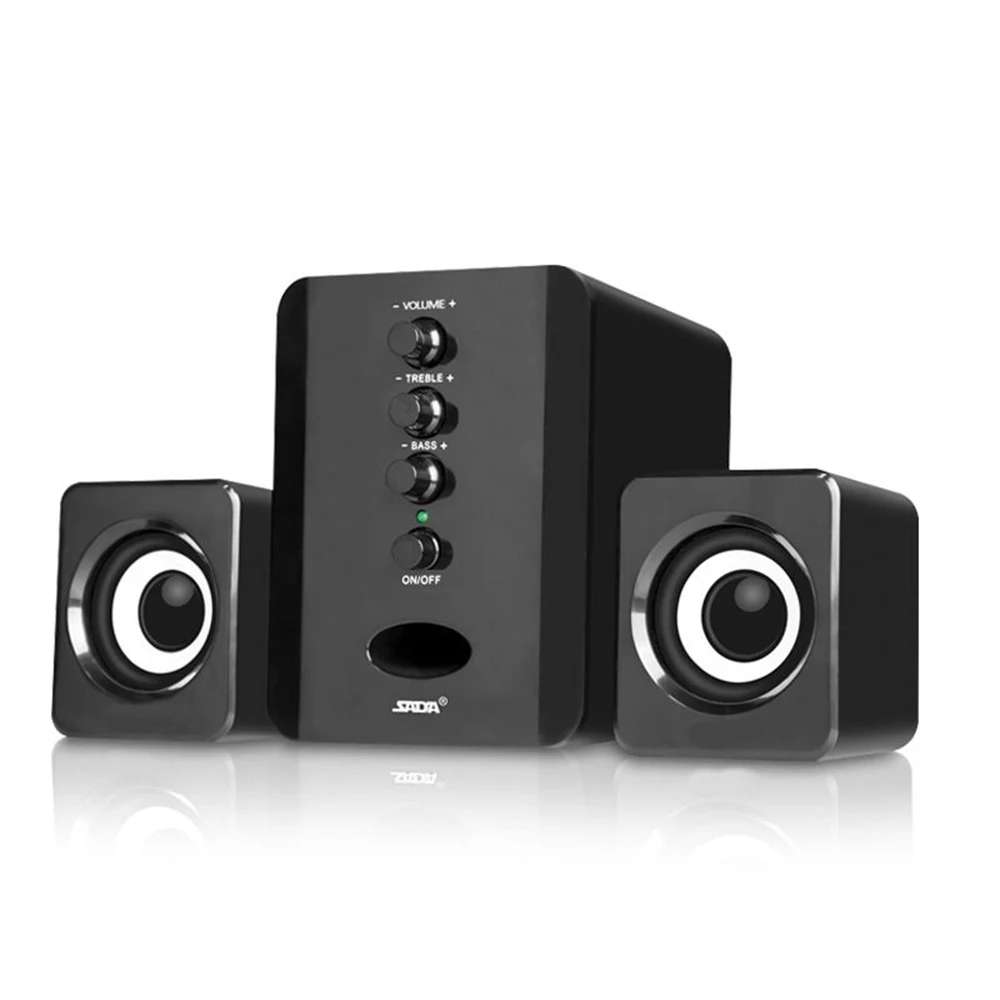 USB 2.1 Wired Mini Computer Speakers 3W Bass Stereo PC Speaker AUX 3
